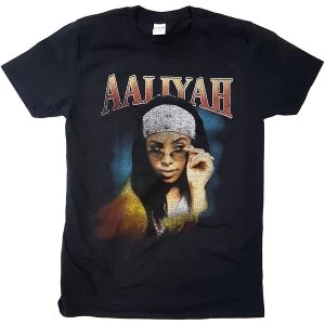 Aaliyah - Trippy Unisex X-Large T-Shirt - Black