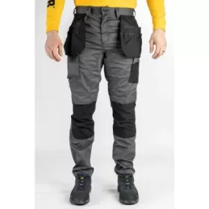 Caterpillar Essentials Stretch Slim Fit Trade Work Trousers Grey - 30L