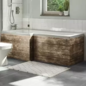 1700mm Wood Effect L Shape Bath Front Panel - Ashford