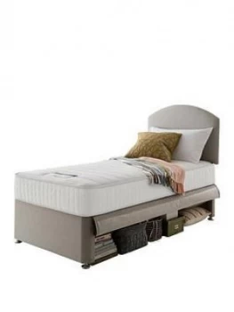 Silentnight Maxi Store Divan Bed Set With Kids Sprung Matress Including Headboard - Sandstone