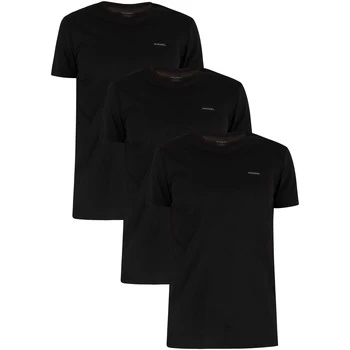 Diesel 3 Pack Jake Plain Logo T-Shirts mens T shirt in Black - Sizes UK S,UK L