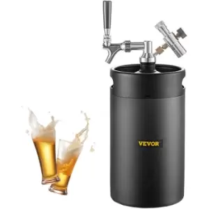 Beer Growler Tap System, 270Oz Mini Keg, 8L Pressurized Beer Growler, 304 Stainless Steel Mini Keg Growler, Comes with Dual Pressure Display CO2