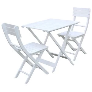 Charles Bentley 3 Piece Bistro Set Table and 2 Chairs