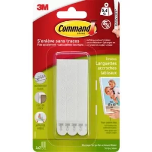 3M Command Pictures-Mounting Strips White Content: 4 Pair