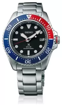 Seiko SNE591P1 Mens Prospex Compact Solar Sapphire Pepsi Watch