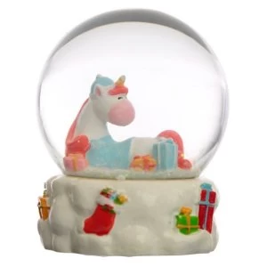 Christmas Unicorn Waterball Snow Globe