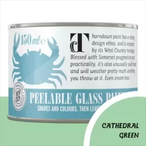 Thorndown Cathedral Green Peelable Glass Paint 150ml - Opaque