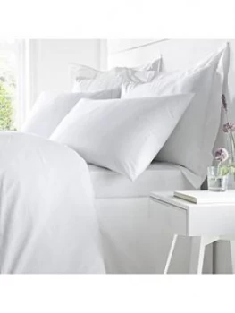 Catherine Lansfield Bianca Egyptian Cotton King Size Duvet Cover Set In White