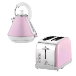 SQ Professional 9360 Dainty 1.8L Stainless Steel Electric Kettle & 2 Slice Toaster Set