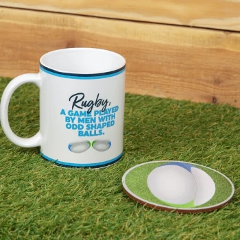 Armchair Supporters Society Mug & Coaster Set - Rugby