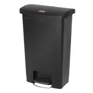 Rubbermaid SLIM JIM waste collector with pedal, capacity 50 l, WxHxD 456 x 719 x 292 mm, black