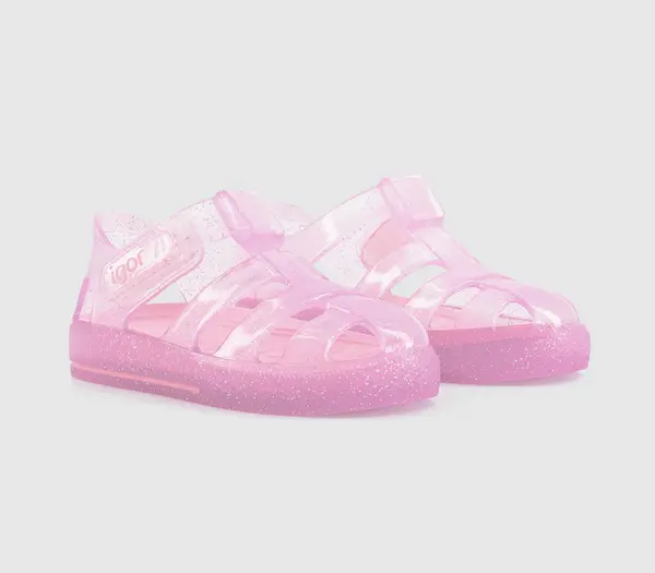 Igor Kids Star Babys Pink Glitter Sandals, 8 Infant