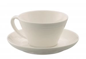Belleek Living Ripple teacup and saucer