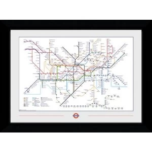 Transport For London Underground Map Framed Collector Print