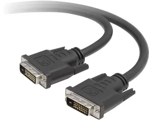 Belkin DVI Cable 1.80 m screwable, gold plated connectors Black [1x DVI plug 25-pin - 1x DVI plug 25-pin]
