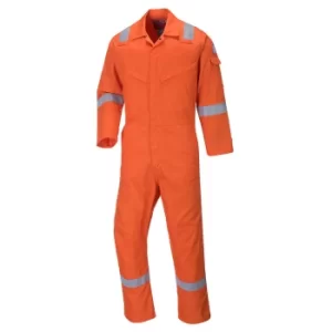 Biz Flame Mens Aberdeen Flame Resistant Coverall Orange 50" 32"