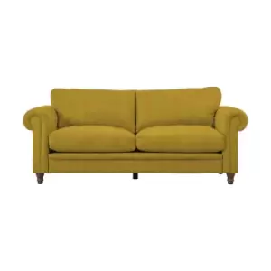 Crossland Grove Manchester Sofa 3 Seater Placido Saffron Velvet