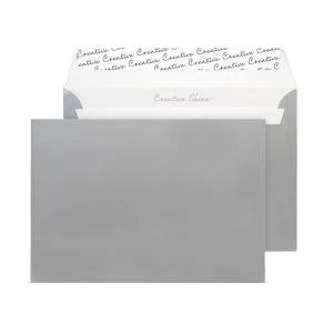 C5 Wallet Envelope Peel and Seal 130gsm Metallic Silver Pack of 250