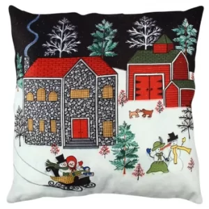 A11843 Multicolor Cushion Christmas Scene