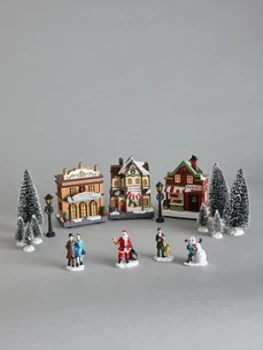 Festive 17 Piece LED Christmas Scene