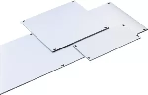 Faceplate W x H 20 mm x 128.4mm Aluminium Silver matt anod