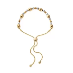 ChloBo GMBSROA Women&apos;s Two Tone Sparkle Oval Adjustable Bracelet