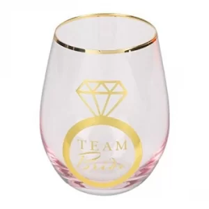 Amore By Juliana Pink Team Bride Stemless Wine Glass