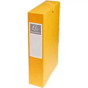 Exacompta Elasticated Box File 60mm, A4, Yellow, Pack of 8