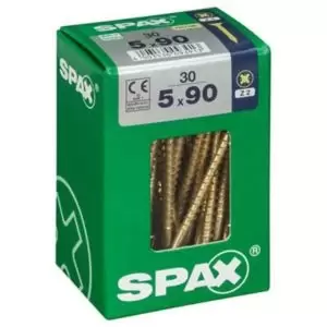 Spax Steel Multi-Material Screw (Dia)5mm (L)90mm, Pack Of 30