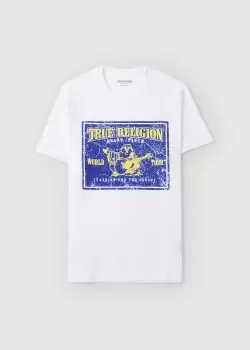 True Religion Mens Vintage SRS T-Shirt In Optic White
