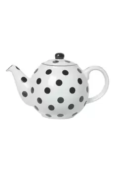 Globe Teapot, White/Black Spot, Two Cup - 500ml Boxed