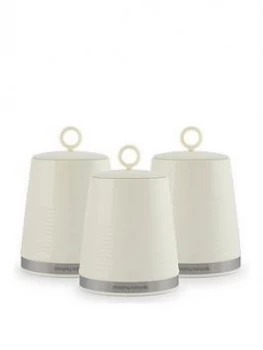Morphy Richards Dune Set Of 3 Canisters- Ivory Cream
