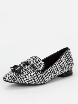 Wallis Tassel Detail Pointed Shoes - Mono, Mono, Size 5, Women