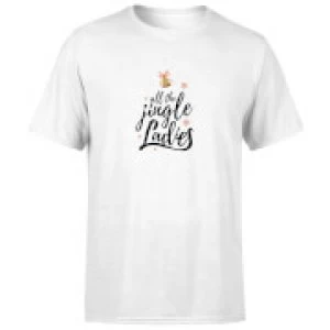 All The Jingle Ladies T-Shirt - White - 5XL