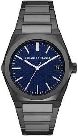 Armani Exchange Mens Three-Hand Date Stainless Steel Watch - Gunmetal