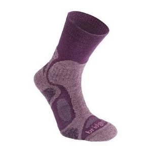 Bridgedale Womens Cool Fusion Trail Blaze Socks Purple Medium UK 5 6.5