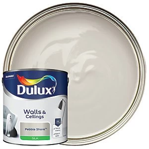 Dulux Walls & Ceilings Pebble Shore Silk Emulsion Paint 2.5L