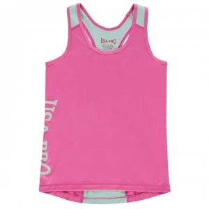 USA Pro Fitted Vest Junior Girls - Pink/Mint