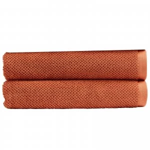 Christy Brixton Towel - Set of 2 - Terracotta - Bath Sheet - Set of 2