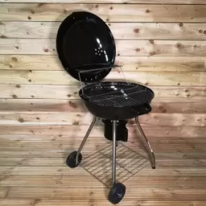 Koopman - ⌀56cm Outdoor Garden Round Charcoal BBQ Barbecue on Wheels