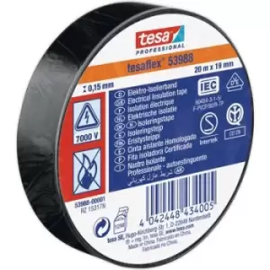 tesa 53988-00001-00 53988-00001-00 Electrical tape tesa Professional Black (L x W) 20 m x 19mm