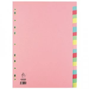Nice Price A4 Manilla Divider 20-Part Pink With Multi-Colour Tabs WX01517
