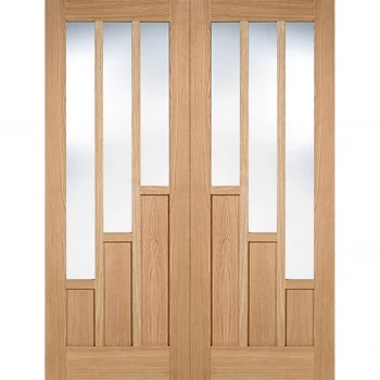 Coventry Internal Glazed Prefinished Oak 3 Lite Pair Doors - 1524 x 1981mm