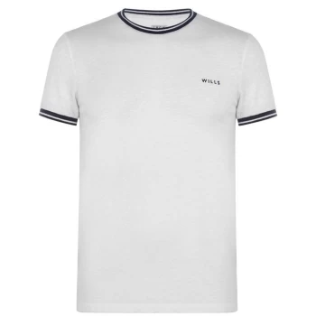Jack Wills Baildon Space Dye Ringer T-Shirt - White