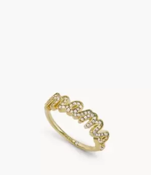 Fossil Women Gold-Tone Brass Band Ring