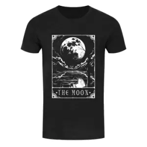Deadly Tarot Mens The Moon T Shirt (L) (Heather Black)