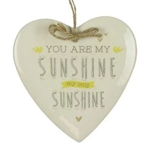 Love Life Heart Plaque - You Are My Sunshine