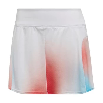 adidas Melbourne Tennis Printed Match Skirt Womens - White / Black / Vivid Red