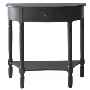 Heritage Console Table Half Moon / Black 1 Drawer