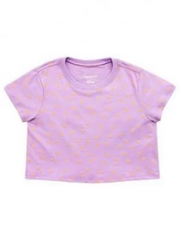 Boys, Nike Older Girls Crop Swooshfetti T-Shirt - Violet, Violet Size M 10-12 Years